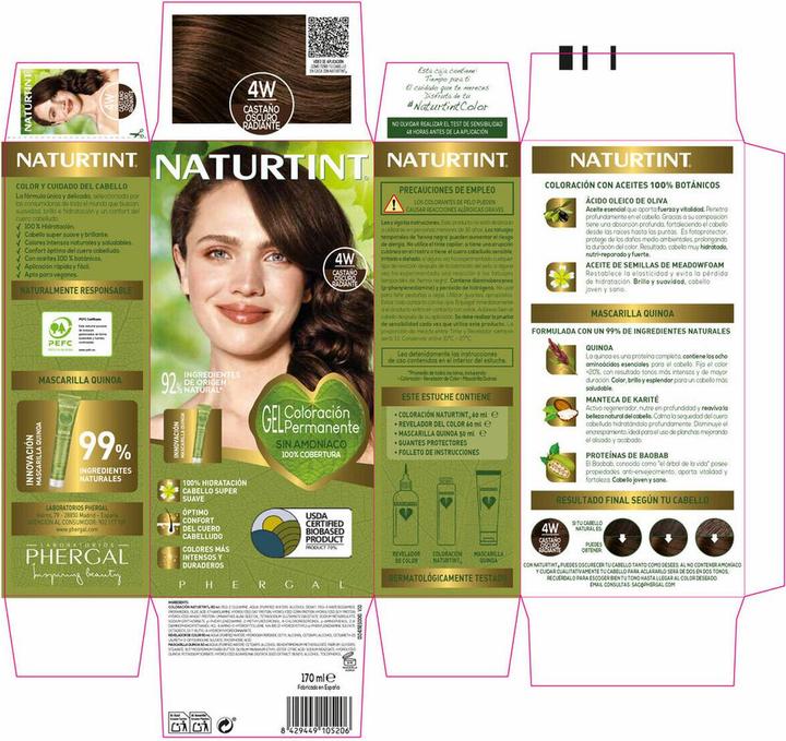 Image du produit Naturtint teinture sans ammoniaque châtain foncé radiant (Marron foncé)