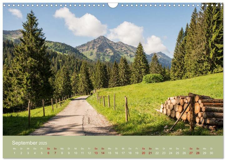 Produktbild Heimweh Allgu 2025 (Wandkalender 2025 DIN A3 quer), Monatskalender (A3)