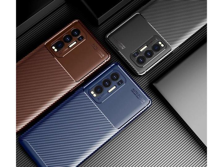 Produktbild Screenguard Oppo Find X3 Neo Hülle Carbon Design TPU Case (Oppo Find X3 Neo)