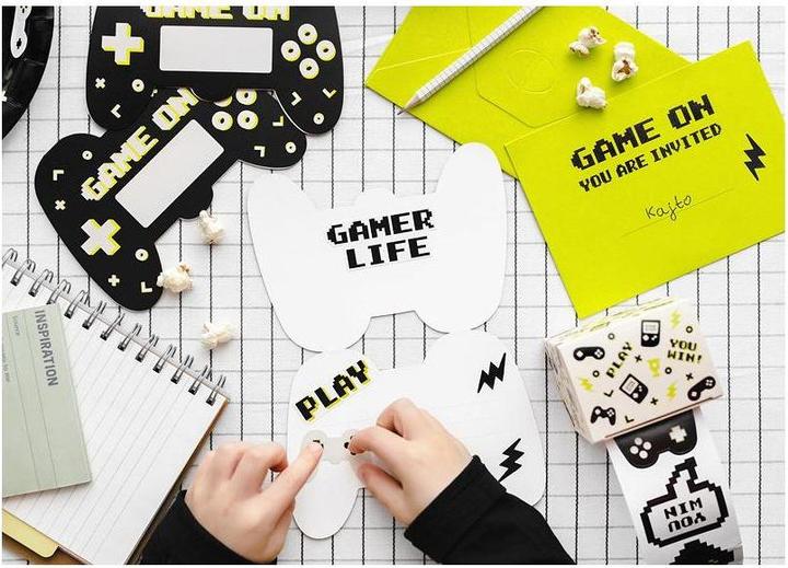 Actual product image Partydeco Invitation card Game Controller mix, 6 pieces (6 pcs.)