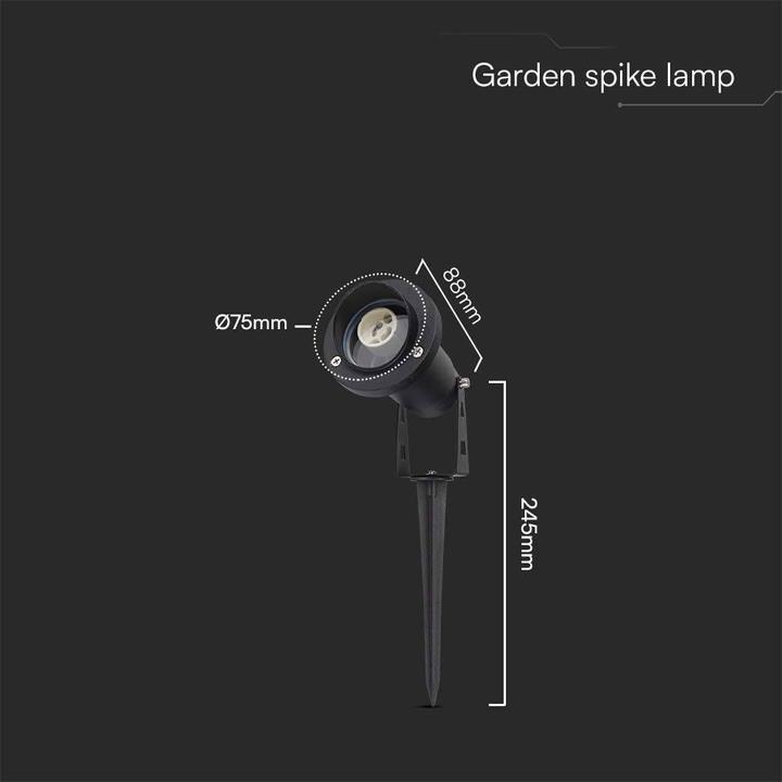 Produktbild V-TAC 10373 VT-1126 Gartenstrahler GU10 Silber (GU10, IP65)