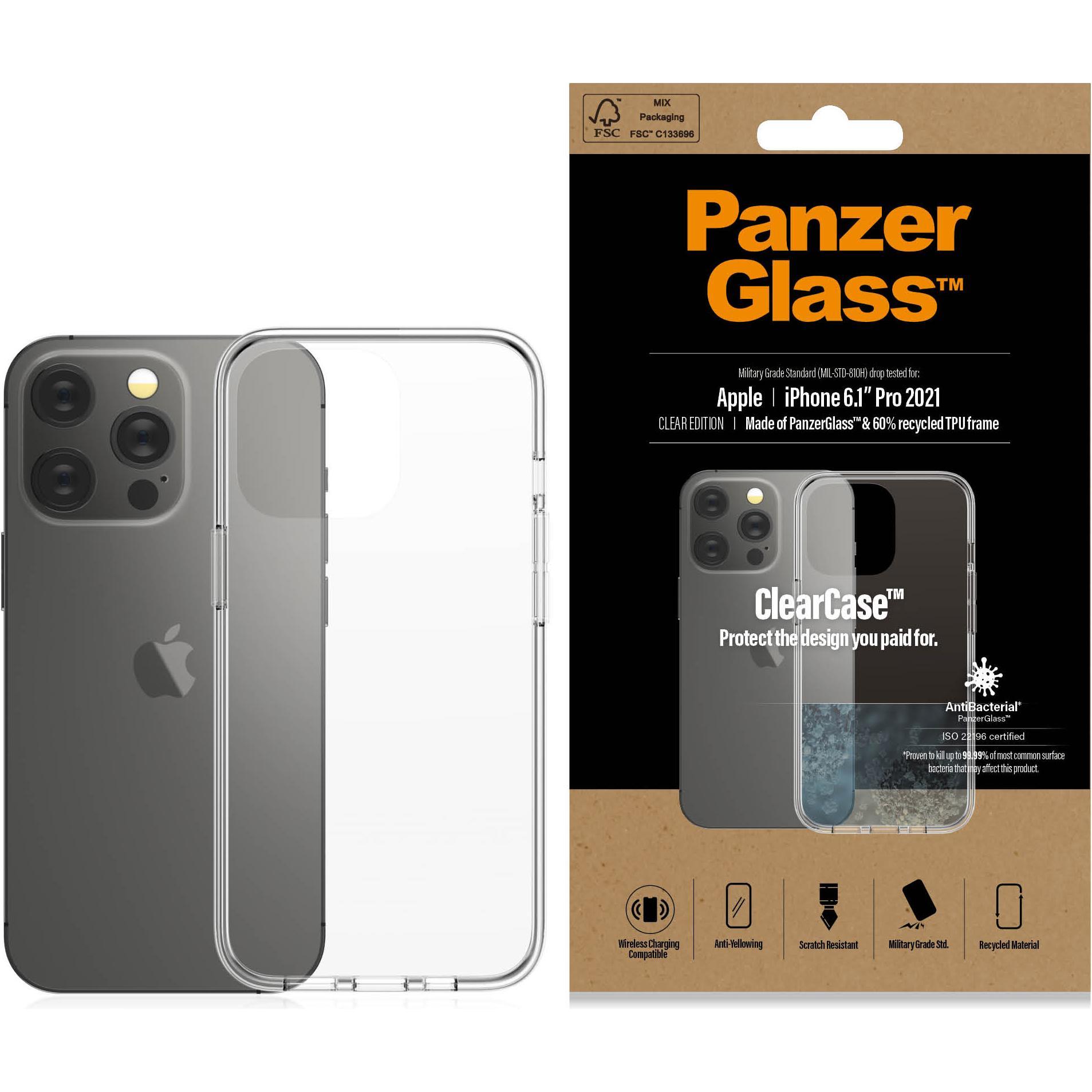 PanzerGlass 0322 Handy-Schutzhülle Transparent (Apple iPhone 13 Pro), Smartphone Hülle, Transparent