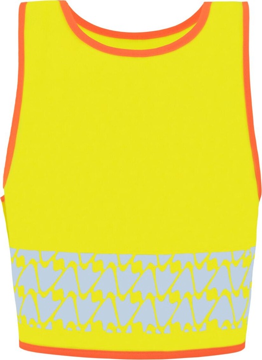 Actual product image Korntex Kinder Warnweste „Funtastic Wildlife“ - CO2 Neutral - Signal-Gelb/Flamingo - XXS (XXS)
