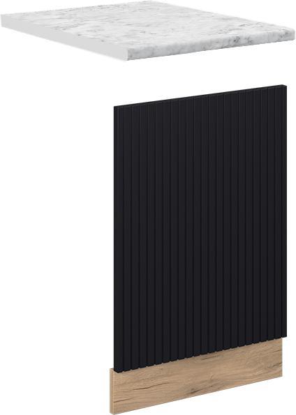 Goldkraft Eiche, Marble-Weiss, Schwarz gestreift