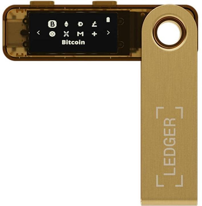 Actual product image Ledger Nano S Plus - Gold (Ethereum Classic, Bitcoin, Dash, Dogecoin, Litecoin, Others)