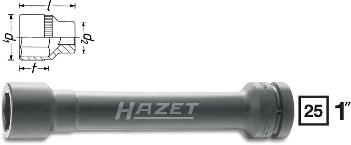 Produktbild HAZET Schlag-, Maschinenschrauber Steckschlüsseleinsatz ∙ Sechskant 1104S-32 ∙ Vierkant25 mm (1 Zol… (32 mm)