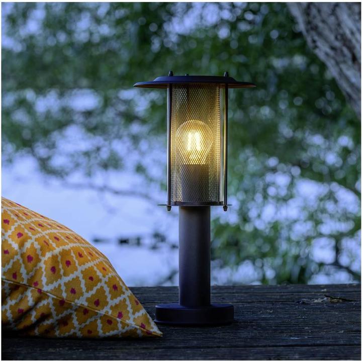 Actual product image Brilliant Detroit outdoor base luminaire 40cm black matt metal/plastic 1x A6 (E27, IP44)