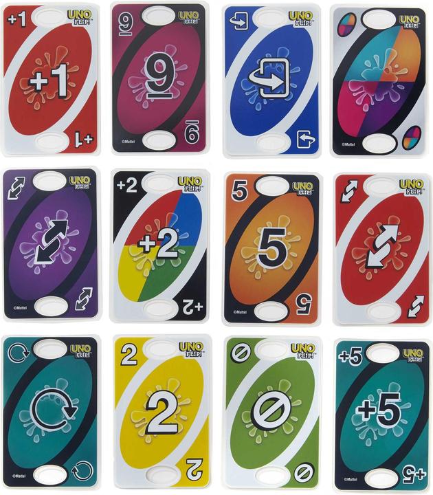 Actual product image Mattel Games UNO Flip Splash (French, 2 - 10 Players)