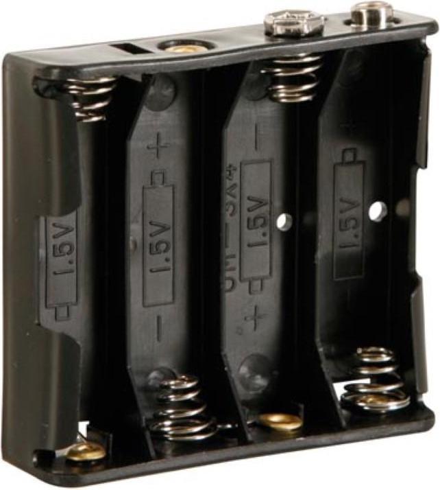 Produktbild Velleman Batteriehalter BH341B, 4x AA 1 Stück