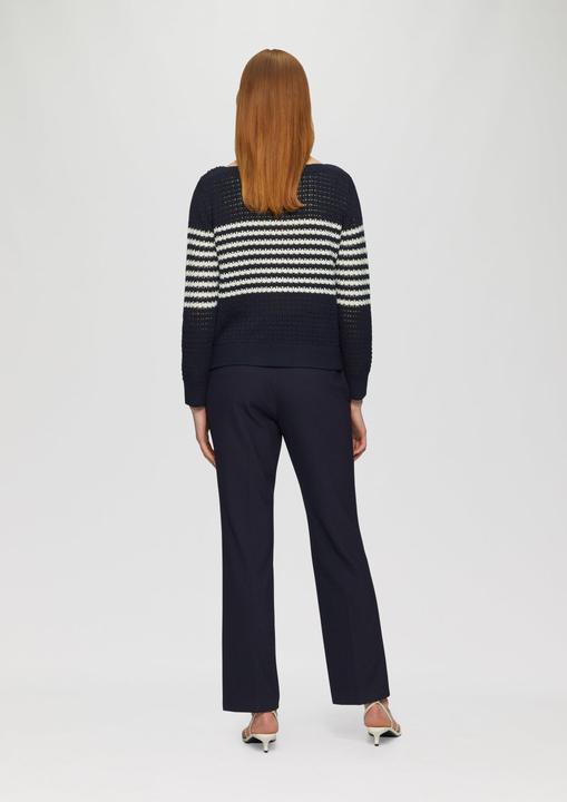 Produktbild s.Oliver Strickpullover Pullover aus leichtem Lochstrick mit dekorativen Knöpfen (46)