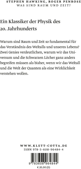 Produktbild Was sind Raum und Zeit? (Deutsch, Stephen Hawking, Roger Penrose, 2021)