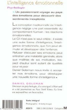 Image du produit L'intelligence émotionnelle (Anglais, Français, Goleman Daniel, 1998)