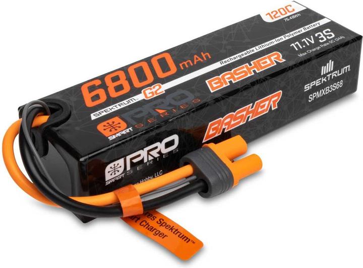 Immagine prodotto Spektrum 11.1V 6800mAh 3S 120C Smart G2 Pro Basher LiPo: IC5 (11.10 V, 6800 mAh)