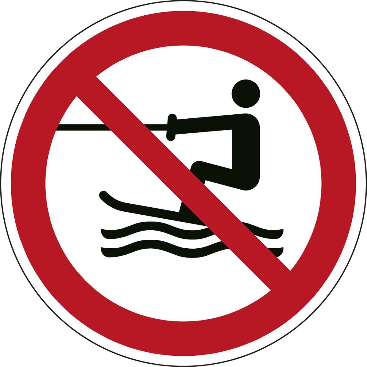 Brady, Sicherheitskennzeichnung, ISO-Sicherheitsschild - Keine Wasseraktivität durch Ziehen