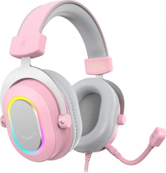 Fifine H6 USB 7.1 Gaming Headset RGB - Pink (Cable)