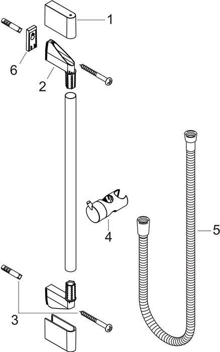 Actual product image hansgrohe HG shower rail UNICA'CROMETTA 900mm chrome