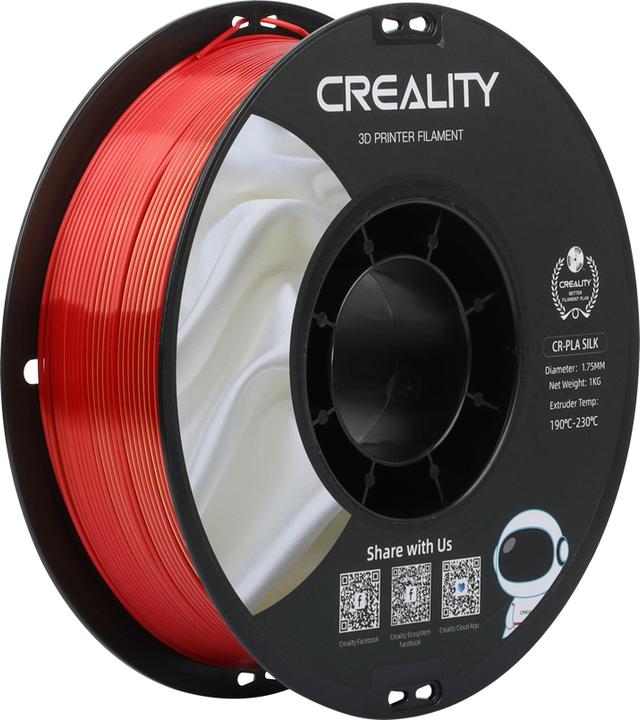 Immagine prodotto Creality Filamento PLA, Silk Gold, 1,75 mm, 1 kg (PLA, 1.75 mm, 1000 g, Oro, Rosso)