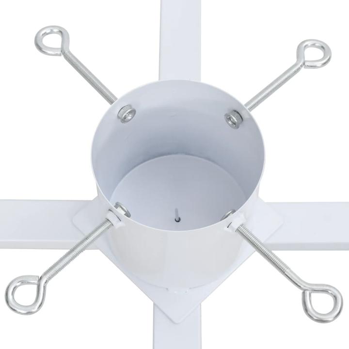 Produktbild vidaXL Christbaumständer Weihnachtsbaumständer Tannenbaumständer Weiss Metall