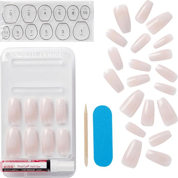 Immagine prodotto KISS Di classe (Unghie artificiali, Bianco, Pink)