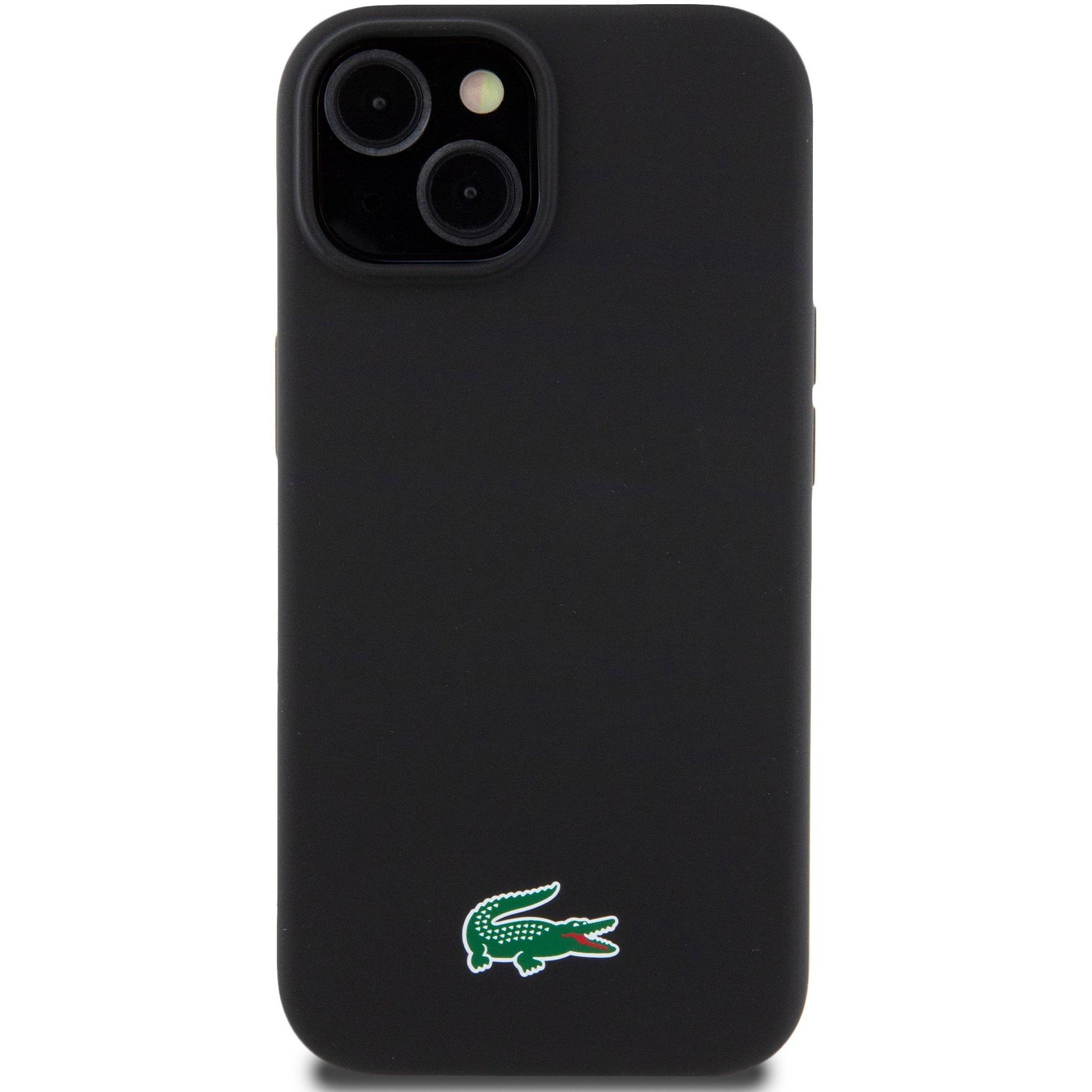 Lacoste LCHMP15MSLOK iPhone 15 Plus 6.7" czarny/black hardcase Silicone MagSafe (Apple iPhone 15 Plus), Smartphone Hülle...