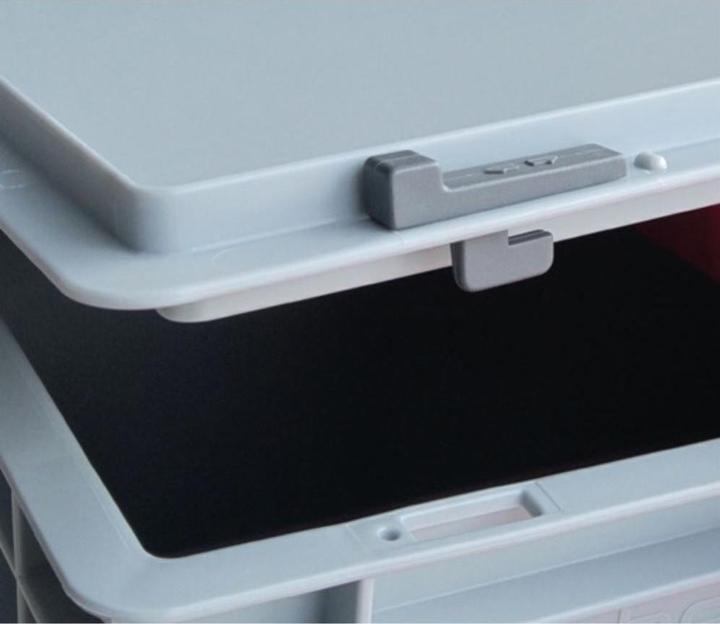 Lockweiler Schiebeverschluss grau passend für Transport- u. Stapelbehälter