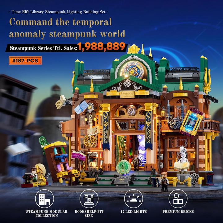 Produktbild Lumibricks Steampunk Time Rift Library (11012)
