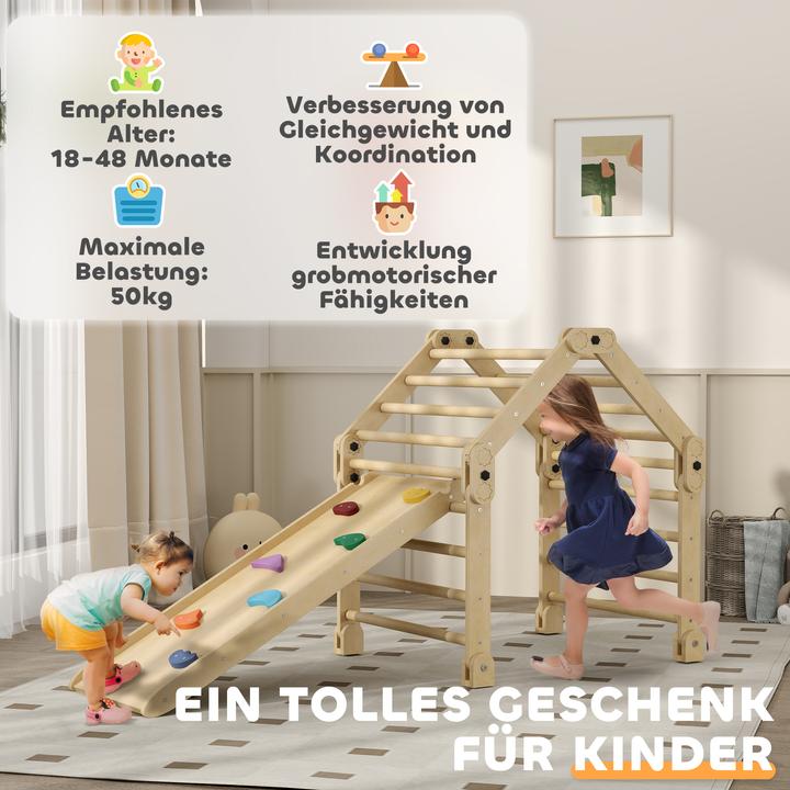 Produktbild Aiyaplay Klettergerüst Kiefernholz, Mehrschichtenplatte Mehrfarbig
