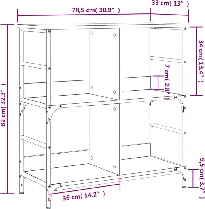 Immagine prodotto vidaXL Georgetta (78,5 x 33 x 117,5 cm)