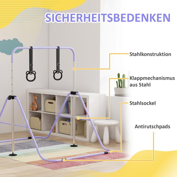 Produktbild Homcom Kinderturnstange Stahl Violett