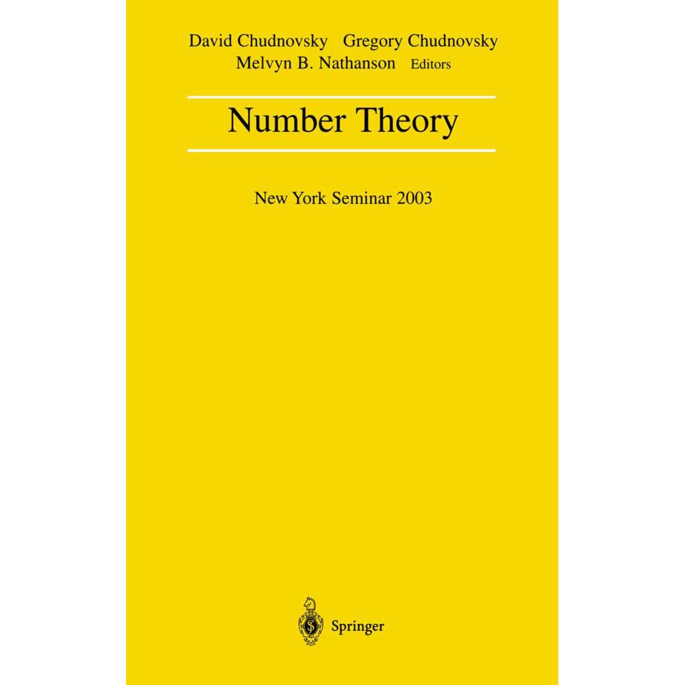 Number Theory, Fachbücher von Melvyn B. Nathanson, Gregory Chudnovsky, David Chudnovsky