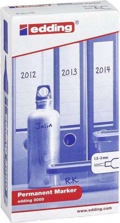 Produktbild Edding Permanentmarker 3000 (Grün, 3 mm, 10 x)