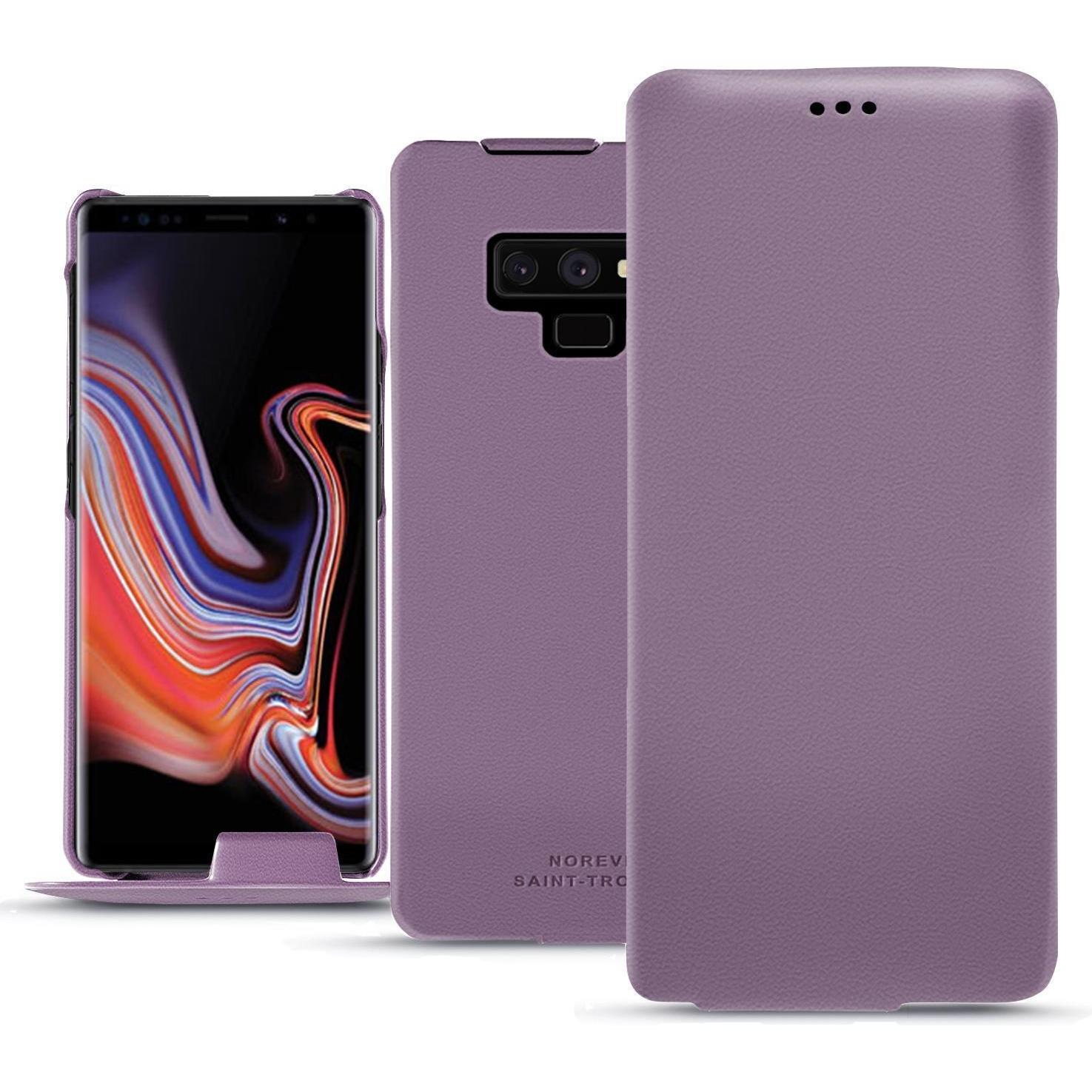 Noreve Lederschutzhülle vertikal (Samsung Galaxy Note 9), Smartphone Hülle, Violett