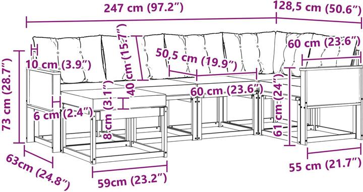 Produktbild vidaXL Outdoor-Sofagarnitur