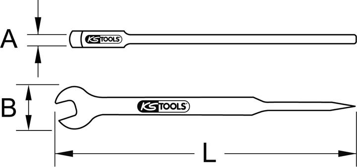 Produktbild KS Tools BRONZEplus Montagemaulschlüssel mit Dorn gekröpft (29 mm)