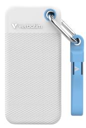 Actual product image Verbatim Pocket SSD 1TB Wht/Blue 2x Slvs (1 TB)