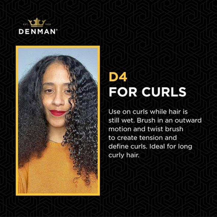 Produktbild Denman Curly Hair Brush D4 9 Row Styling Brush for Styling and Defining Curls - Yellow
