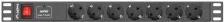 Actual product image Lanberg PDU-07F-0200-IEC-BK Power Distribution Unit (PDU) 7 AC outlets 1U