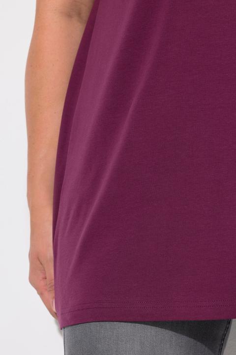 Actual product image Ulla Popken Essential Notch Neck Stretch Tee (60)