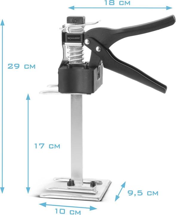 Produktbild Stahlwerk Hebewerkzeug 2er Set mit 220 kg Tragkraft und 17 cm Hubhöhe Möbelheber