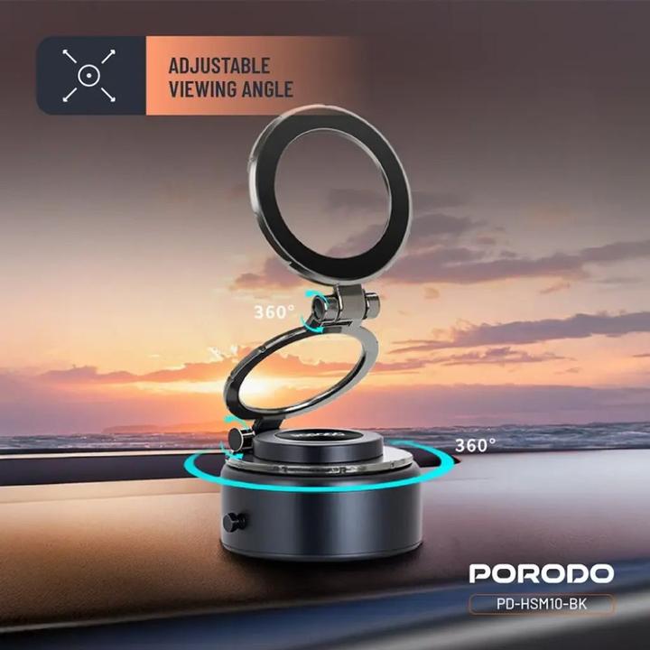 Image du produit Porodo Electric 360° Faltbarer MagSafe-Halter - Schwarz