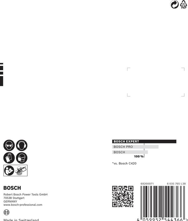 Actual product image Bosch Professional Zubehör Expert C470 Sandpaper multi-hole for random orbital sander, 125 mm, G 240, 5-pcs. (240)