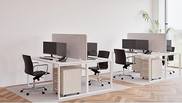Actual product image eurokraft basic Acoustic desk partition