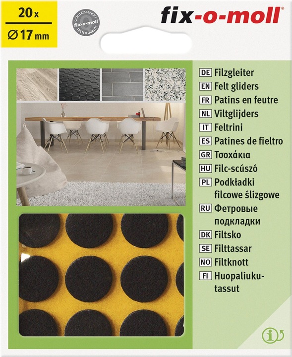 Produktbild Fix-o-moll Filzgleiter (Filzgleiter, 20 Stück)