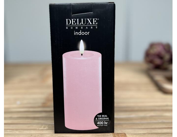 Immagine prodotto Deluxe Homeart Candela a pilastro a luce LED rosa (1 x)