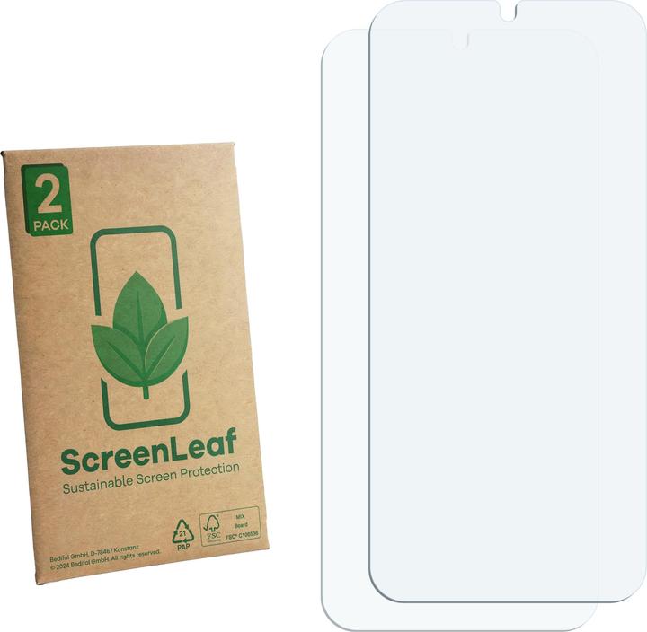 Produktbild ScreenLeaf Schutzfolie für Xiaomi Redmi A7 nachhaltiger Displayschutz Display Schutz Folie Klar Transparent (2 Stk., Xiaomi Redmi 7)