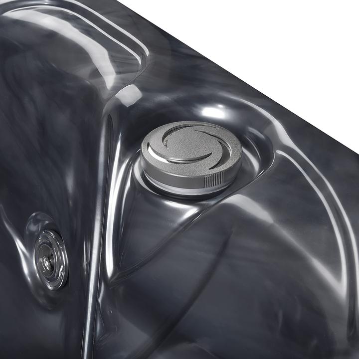 Produktbild Beliani Whirlpool Outdoor grau mit LED quadratisch 200 x 200 cm LASTARRIA (5 Pers.)