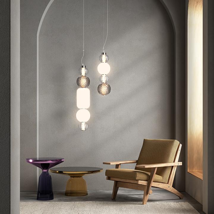 Image du produit Maytoni Collar LED Suspension, lampe à suspendre 17W Chrome Verre (950 lm)