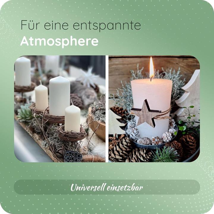 Produktbild Novaliv 12x Kerzenpick flach 10cm GOLD ALUMINIUM Kerzenständer Adventskranzdeko Kerzenhalter