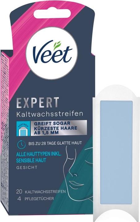 Actual product image Veet Expert cold wax strips face (20 x, 27 g)