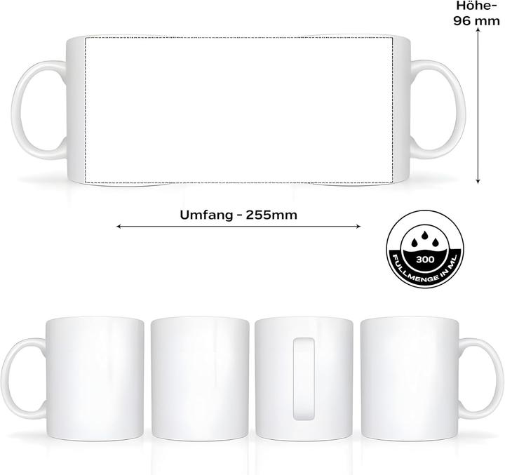 Produktbild Acen Merchandise Sublimationsbecher ohne Aufdruck für kreative Gestaltung und täglichen Gebrauch